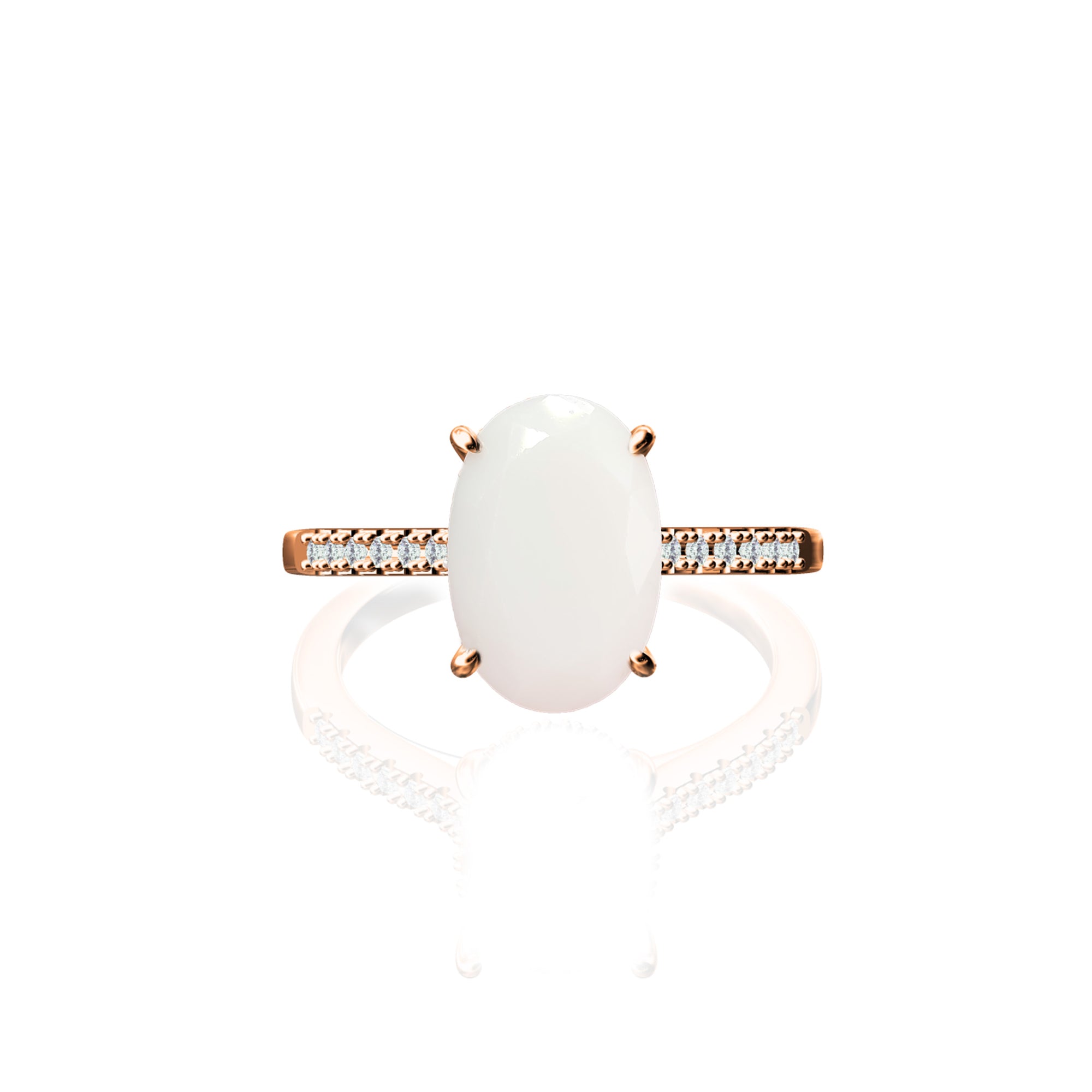 Handcrafted Oval Breastmilk Ring - Unique Keepsake