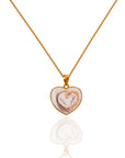 Heartfelt Gold Necklace: Love in Every Drop