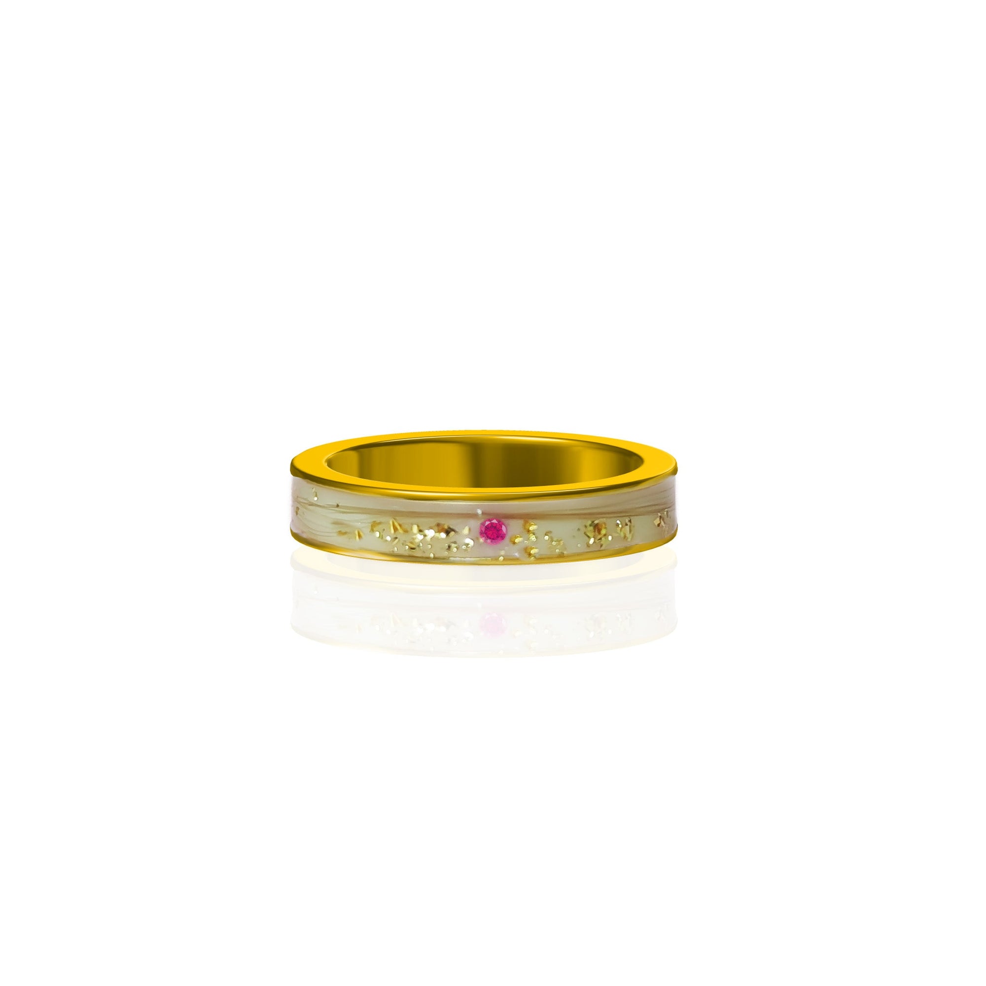 Men's Solid Gold Memorial Ring for Parents