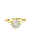 Handcrafted Ashes Ring: Glistening Crown Design