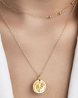 Memorial Solid Gold Footprint Necklace for Keepsakes