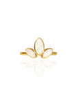 Cherished Love: Solid Gold Clover Breastmilk Ring