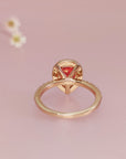 Teardrop Floral Gold Ring for Love's Memories