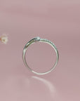 Personalized Infinity Breast Milk Ring with Diamond Accents