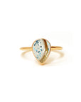 Handcrafted Teardrop Pet Hair Gold Ring