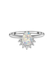 Handcrafted Ashes Ring: Glistening Crown Design