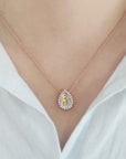 Personalized Gold Teardrop Necklace for Loved Ones
