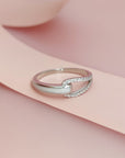 Personalized Infinity Breast Milk Ring with Diamond Accents