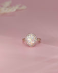 Handcrafted Lumina Essence Ashes Ring in Rose Gold