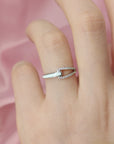 Personalized Infinity Breast Milk Ring with Diamond Accents