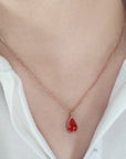 Capture Love with a Classic Teardrop Flower Necklace
