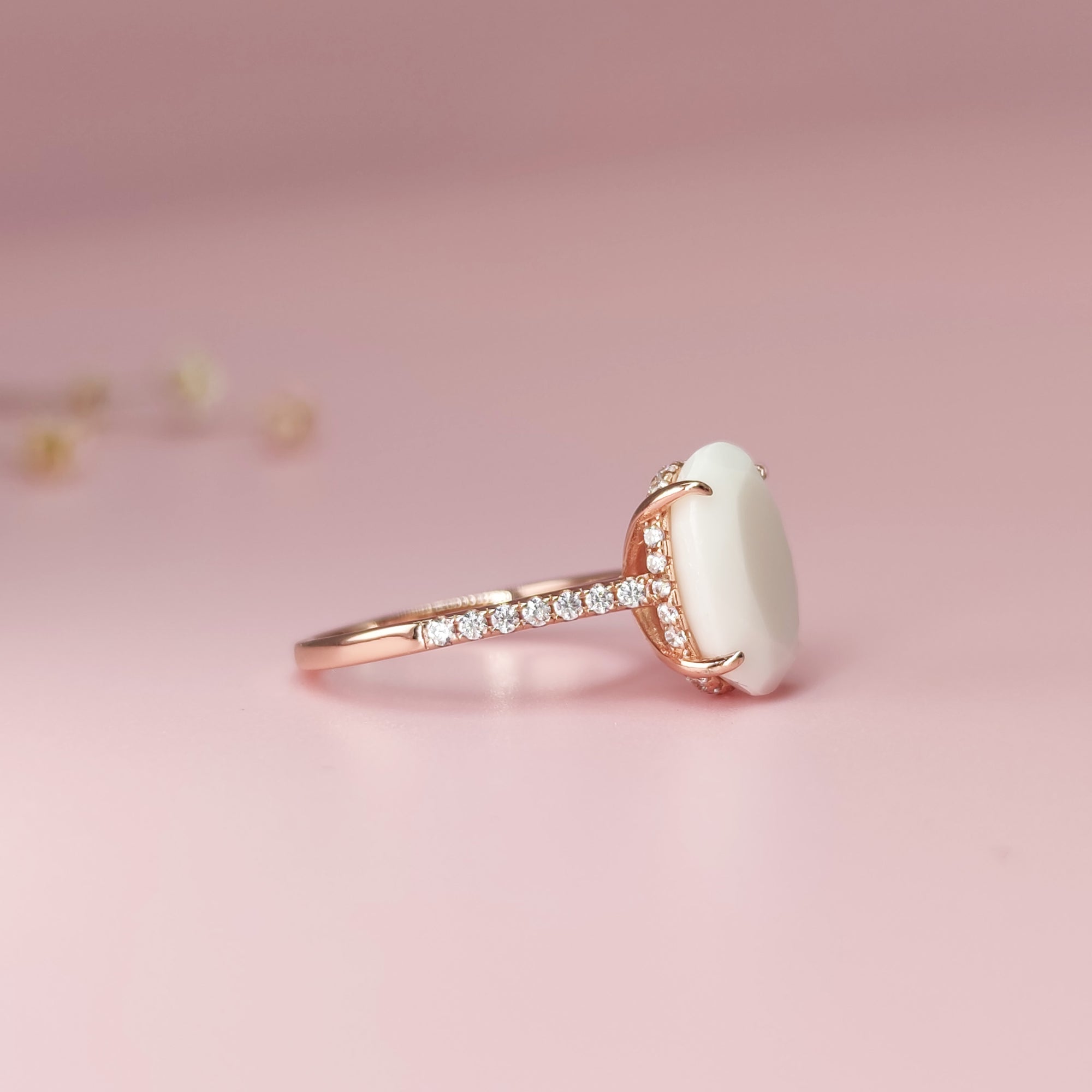 Handcrafted Oval Breastmilk Ring - Unique Keepsake
