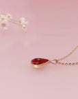 Capture Love with a Classic Teardrop Flower Necklace