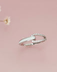 Personalized Infinity Breast Milk Ring with Diamond Accents