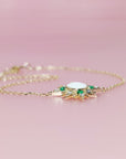 Memorial Breast Milk Bracelet with Birthstone Accents