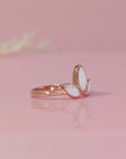 Cherished Love: Solid Gold Clover Breastmilk Ring