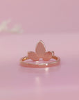 Cherished Love: Solid Gold Clover Breastmilk Ring