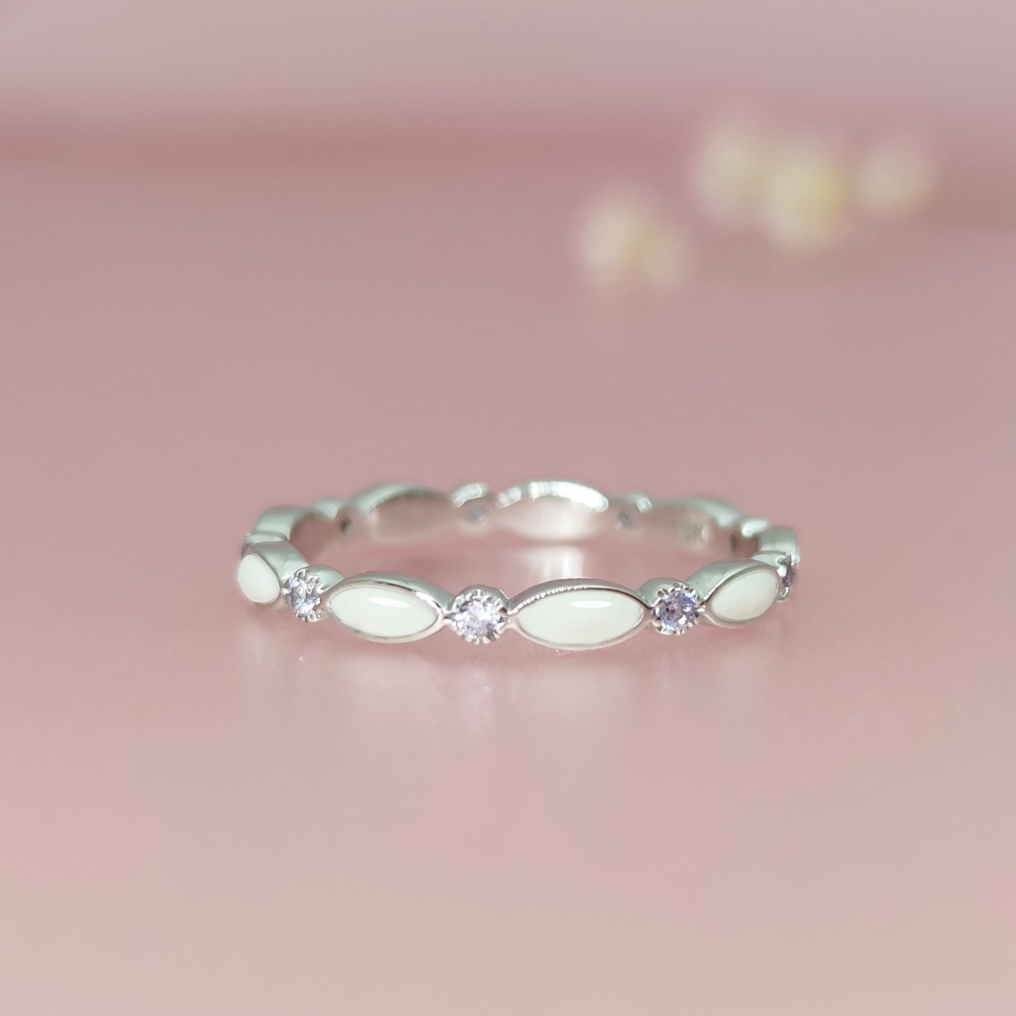Endless Love: Personalized Birthstone Milk Ring