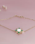 Memorial Breast Milk Bracelet with Birthstone Accents
