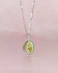 Heartfelt Gift: Oval Hair & Fur Gold Necklace