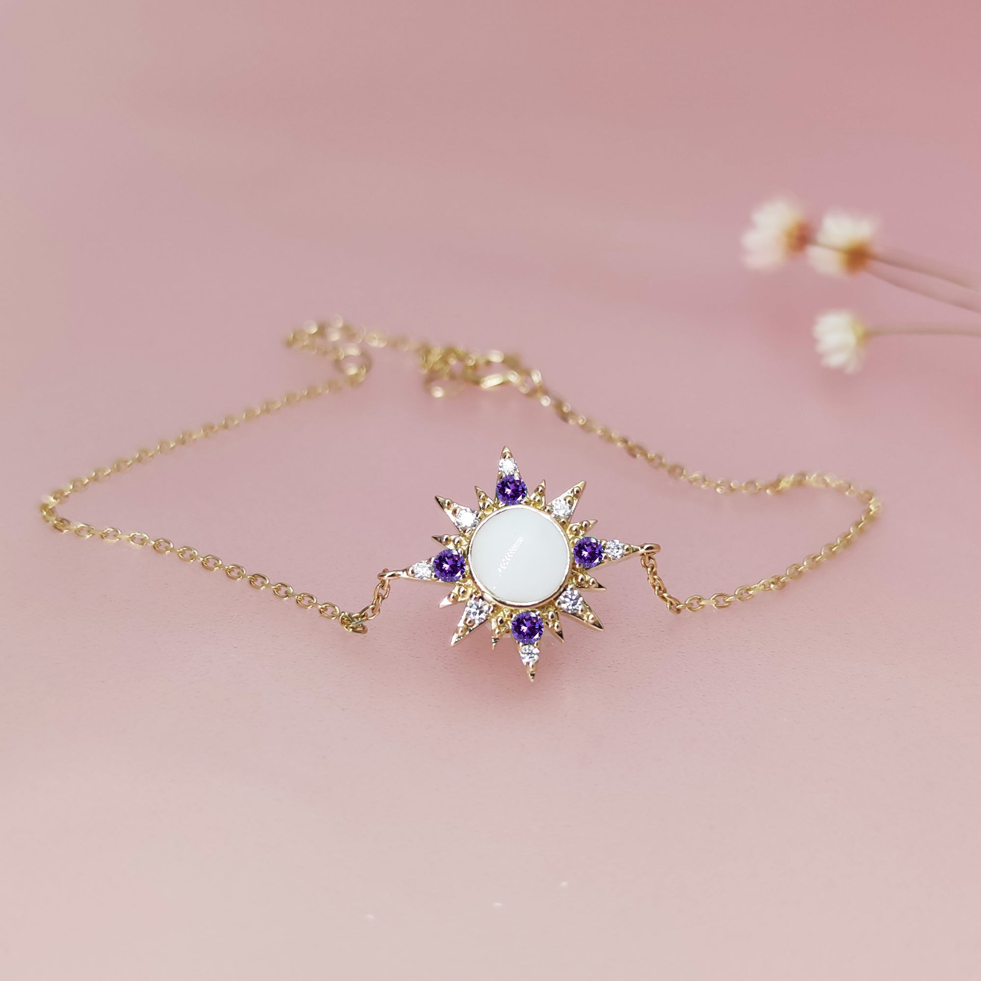 Memorial Breast Milk Bracelet with Birthstone Accents