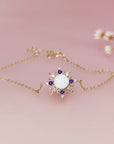 Memorial Breast Milk Bracelet with Birthstone Accents