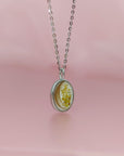 Heartfelt Gift: Oval Hair & Fur Gold Necklace