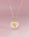 Heartfelt Gold Necklace: Love in Every Drop