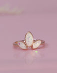 Cherished Love: Solid Gold Clover Breastmilk Ring