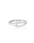 Personalized Infinity Breast Milk Ring with Diamond Accents
