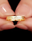 Memorial Solid Gold Footprint Ring for Cherished Memories