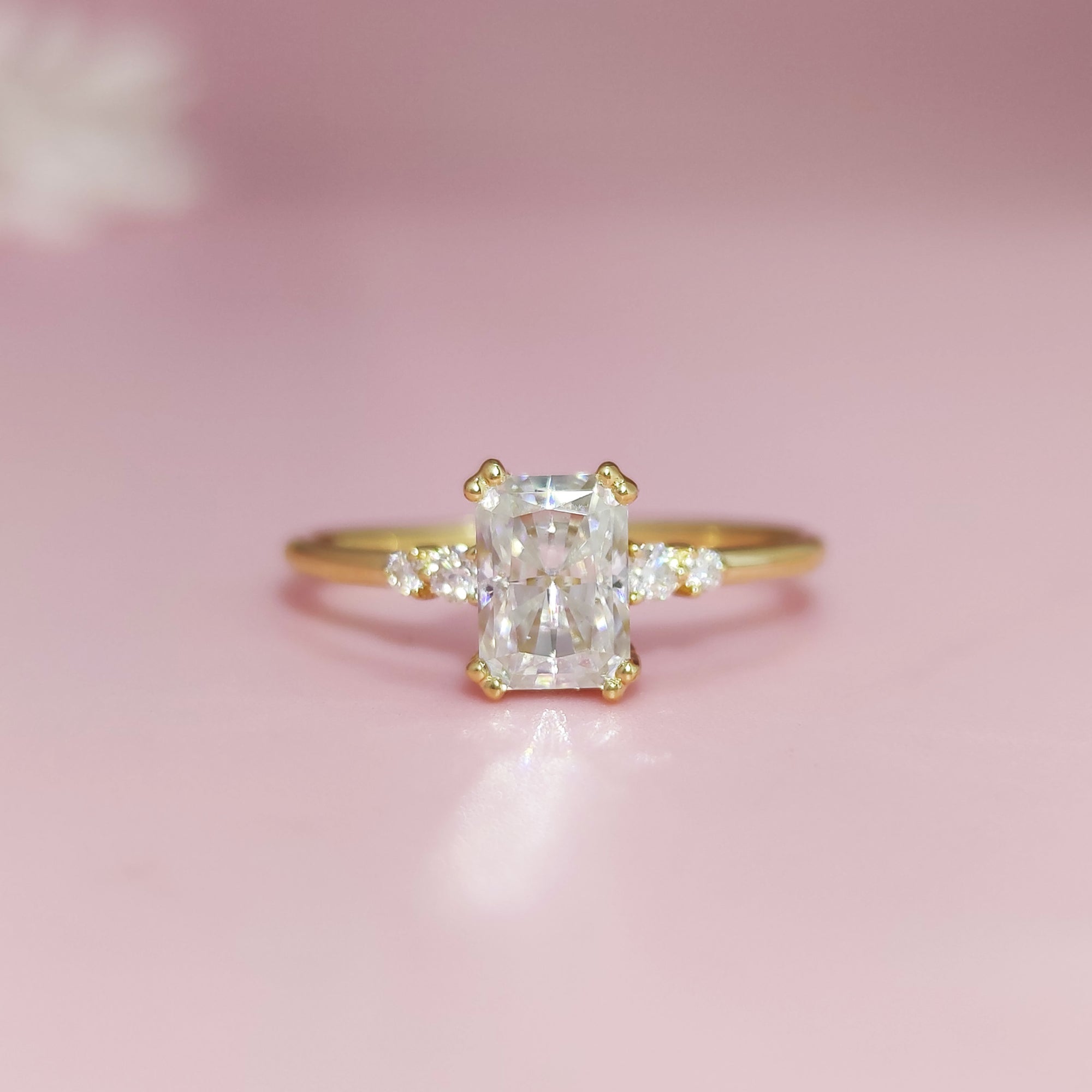 Radiant Moissanite Ashes Ring: A Timeless Keepsake