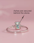 Radiant Moissanite Ashes Ring: A Timeless Keepsake