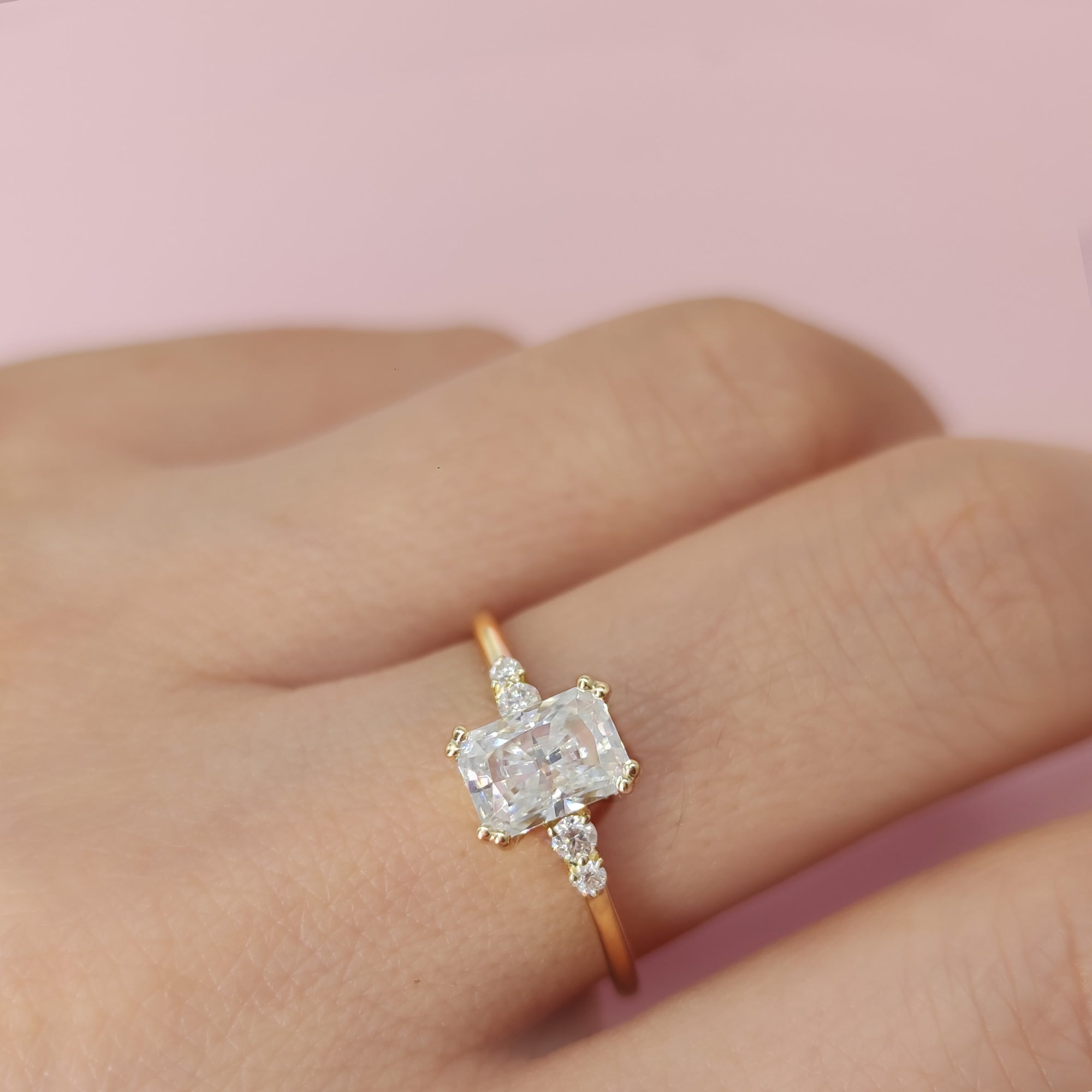 Radiant Moissanite Ashes Ring: A Timeless Keepsake