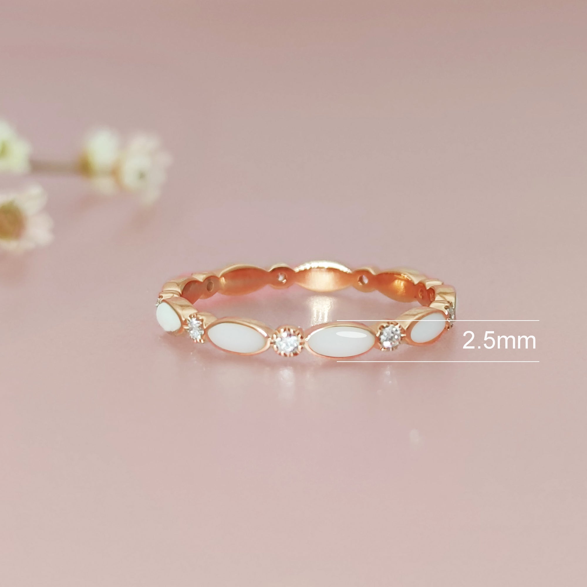 Endless Love: Personalized Birthstone Milk Ring