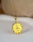 Personalized Gold Footprint Necklace for Newborns