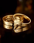 Memorial Solid Gold Footprint Ring for Cherished Memories
