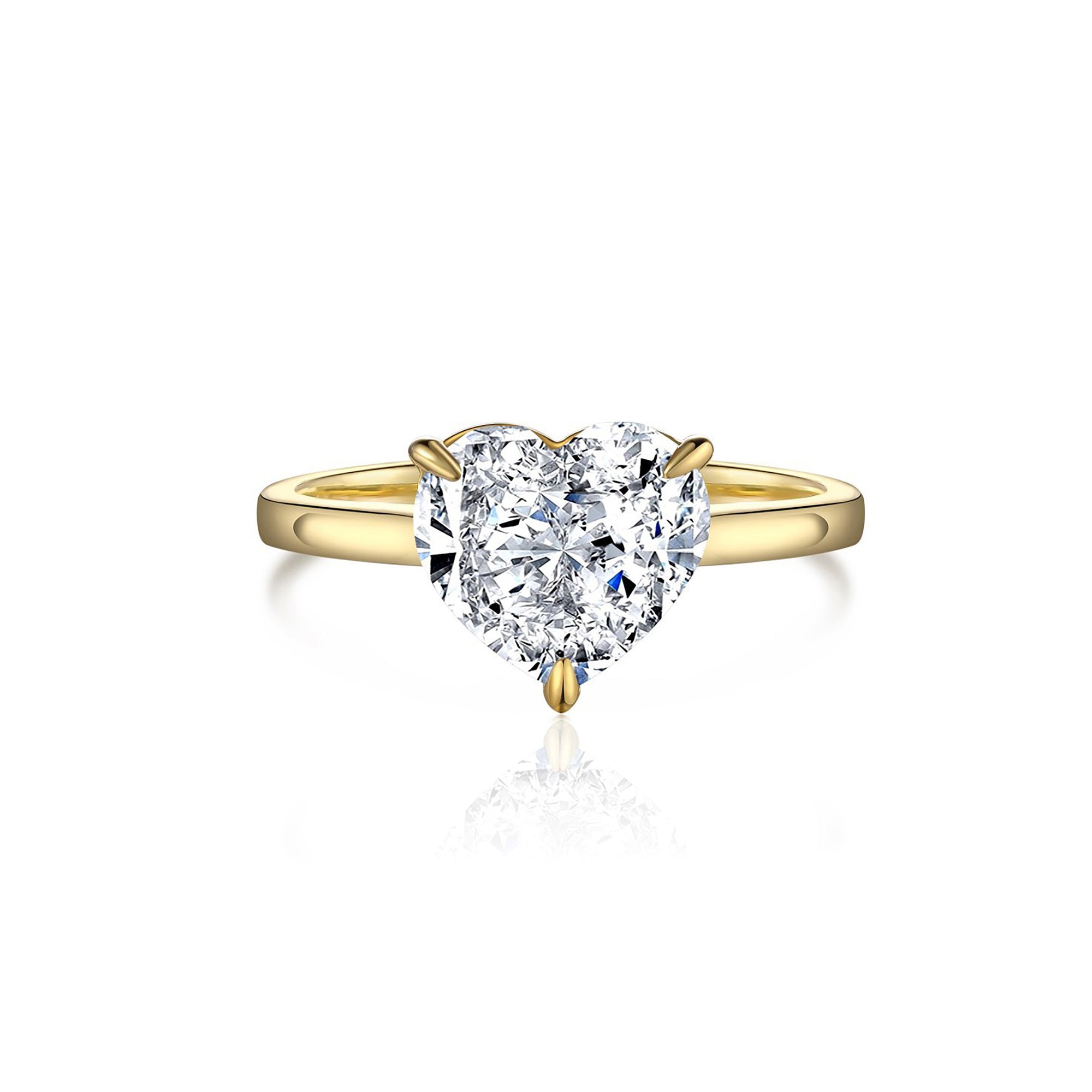 Heart-Shaped Moissanite Ashes Ring for Remembrance