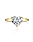 Heart-Shaped Moissanite Ashes Ring for Remembrance