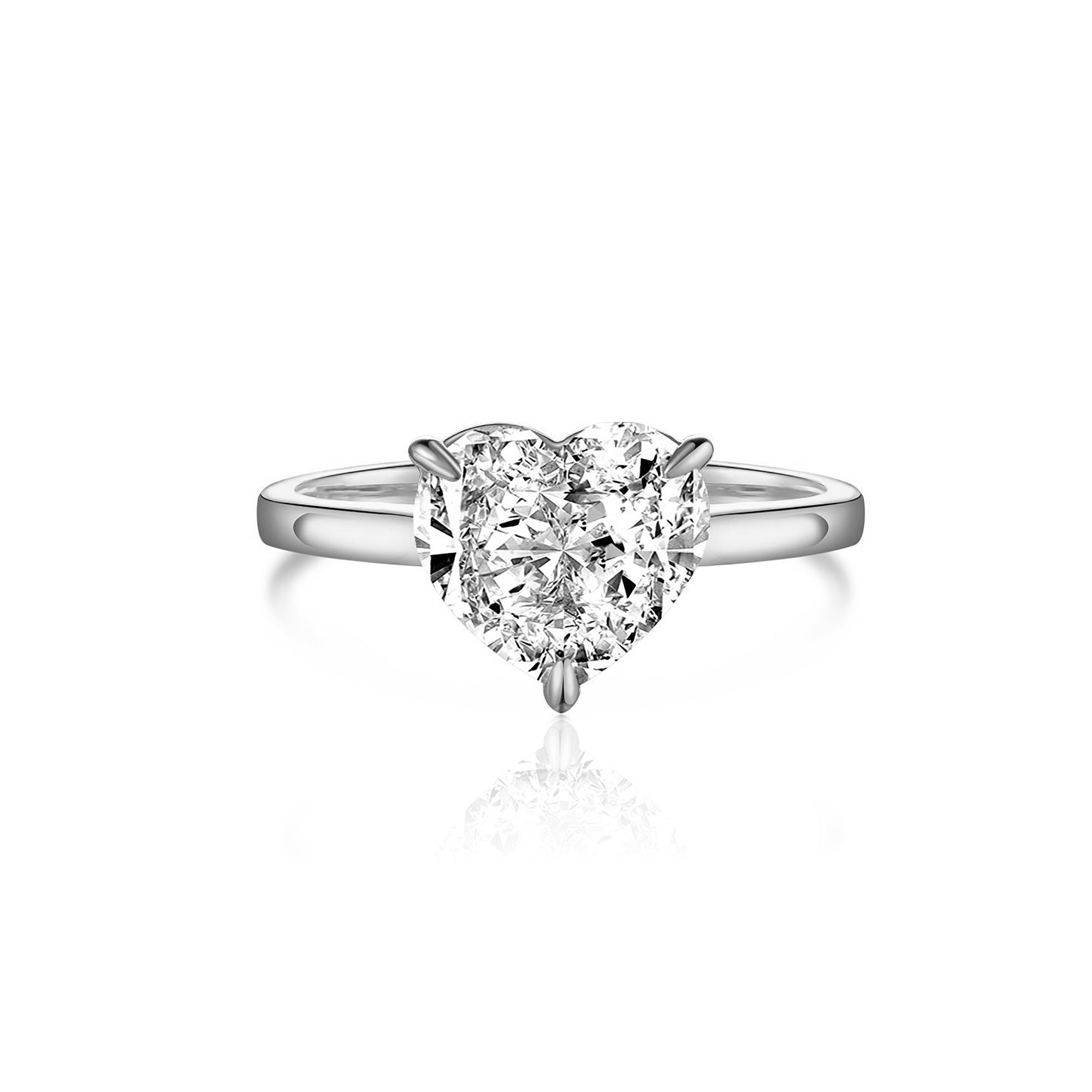 Heart-Shaped Moissanite Ashes Ring for Remembrance