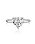 Heart-Shaped Moissanite Ashes Ring for Remembrance