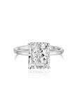 Personalized Radiant Cut Moissanite Ashes Ring