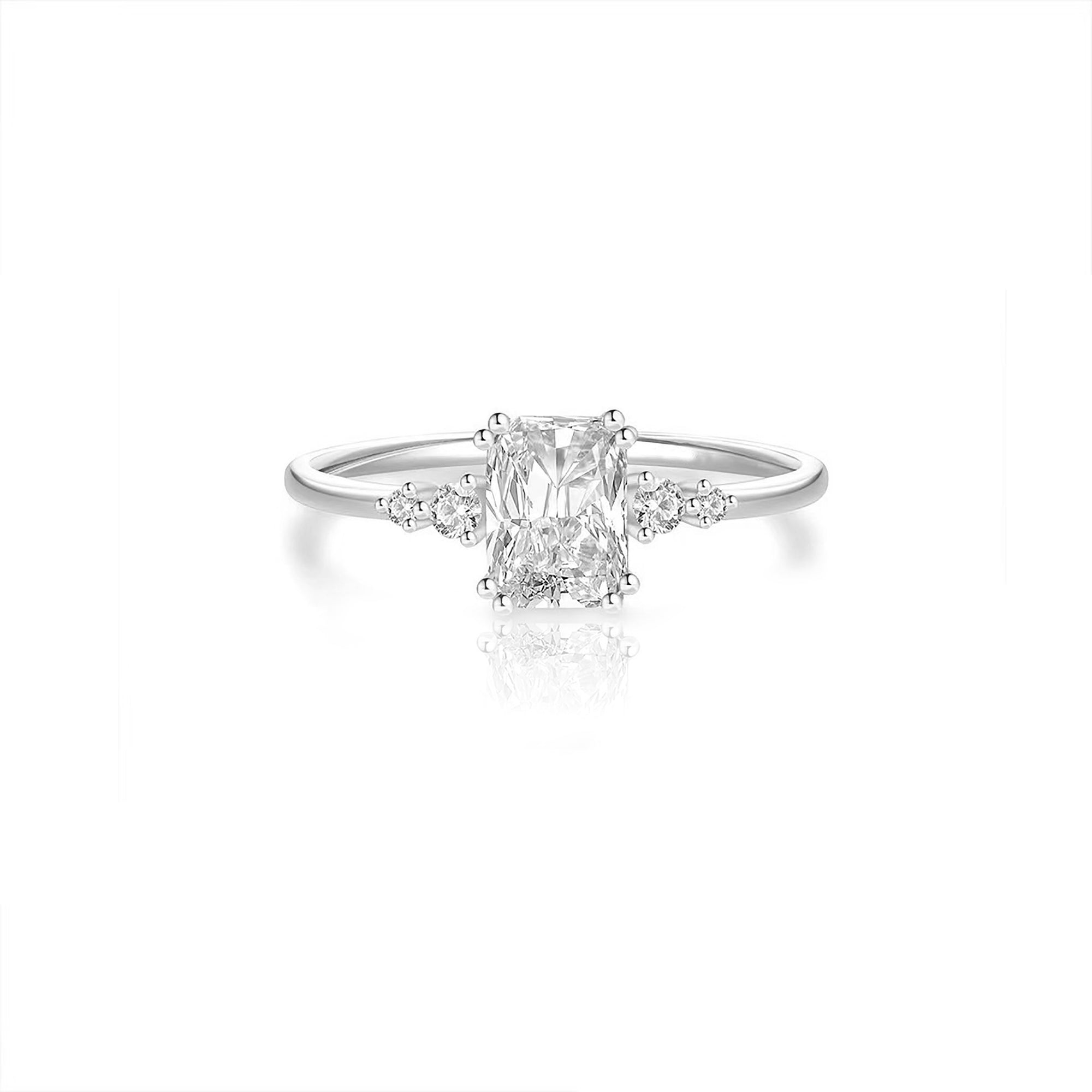 Radiant Moissanite Ashes Ring: A Timeless Keepsake