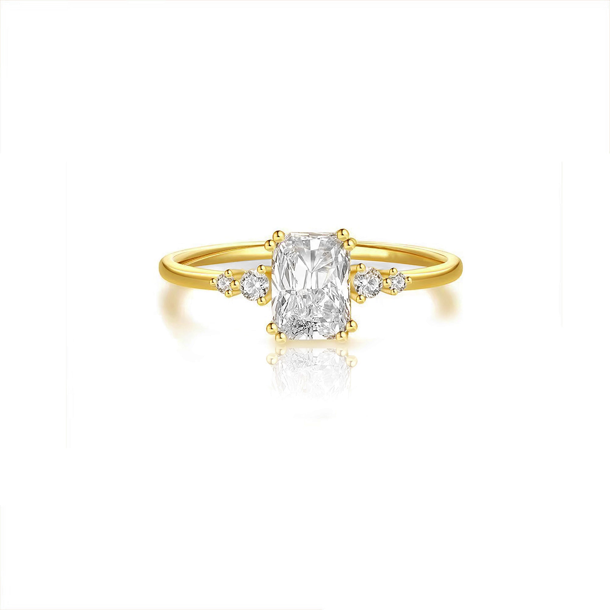 Radiant Moissanite Ashes Ring: A Timeless Keepsake