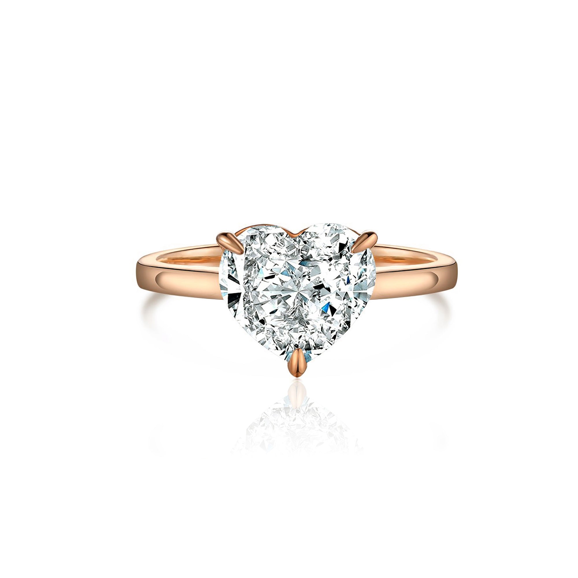 Heart-Shaped Moissanite Ashes Ring for Remembrance