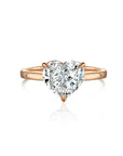 Heart-Shaped Moissanite Ashes Ring for Remembrance
