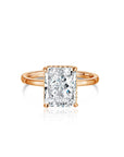 Personalized Radiant Cut Moissanite Ashes Ring