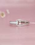 Personalized Infinity Breast Milk Ring with Diamond Accents