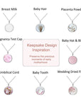 a necklace with different types of necklaces on it