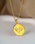 Personalized Gold Footprint Necklace for Newborns